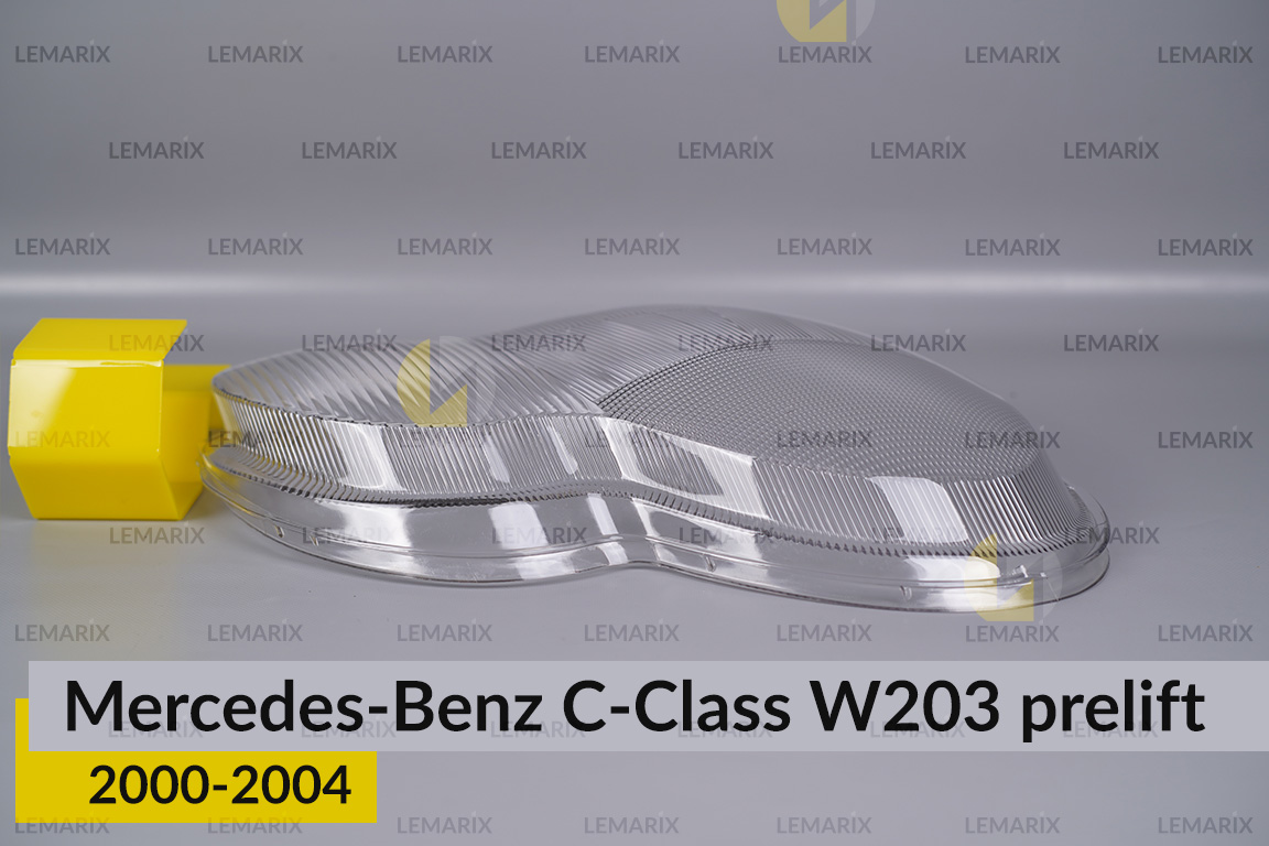 Скло фари Mercedes-Benz C-Class W203 (2000-2004) дорест праве
