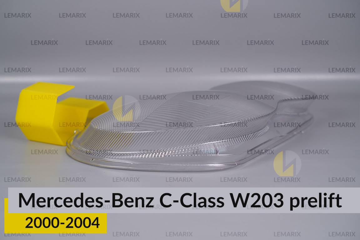 Скло фари Mercedes-Benz C-Class W203 (2000-2004) дорест праве