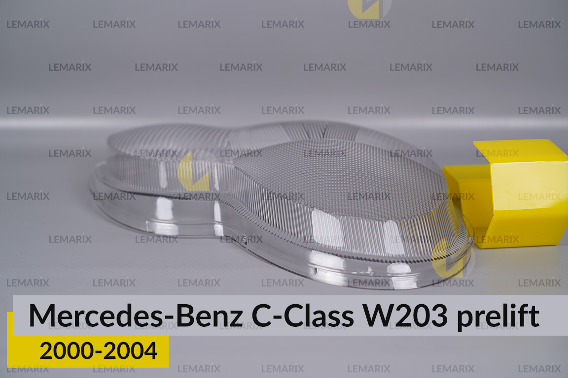 Скло фари Mercedes-Benz C-Class W203 (2000-2004) дорест праве