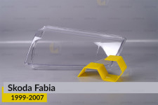 Стекло фары Skoda Fabia (1999-2007) левое