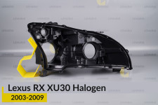Корпус фари Lexus RX XU30 Halogen (2003-2009) правий