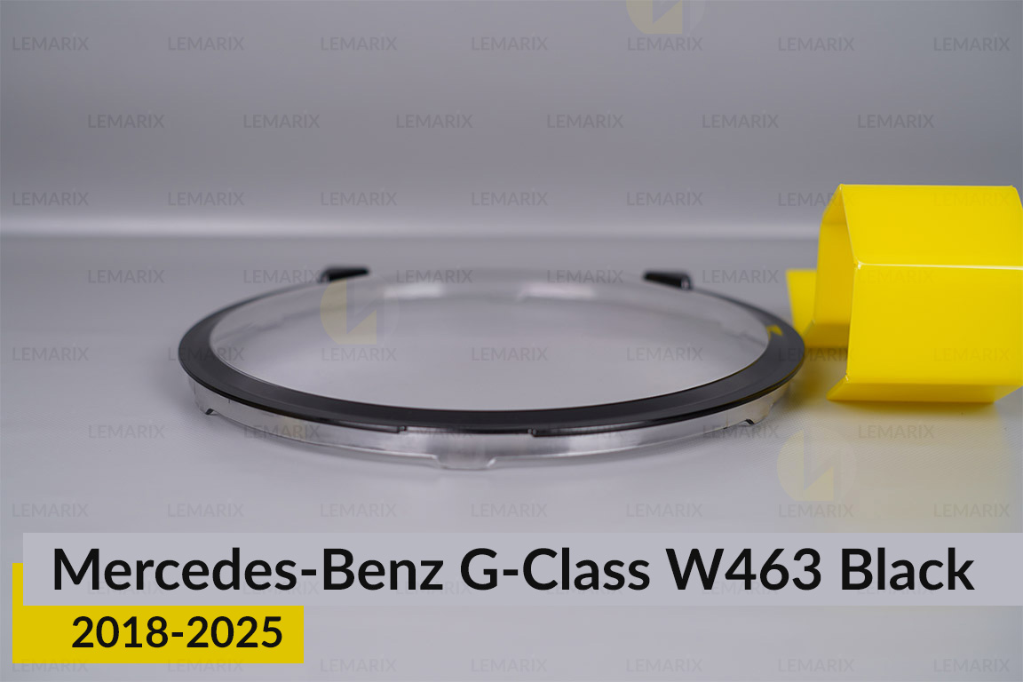 Скло фари Mercedes-Benz G-Class W463 Black (2018-2025) праве
