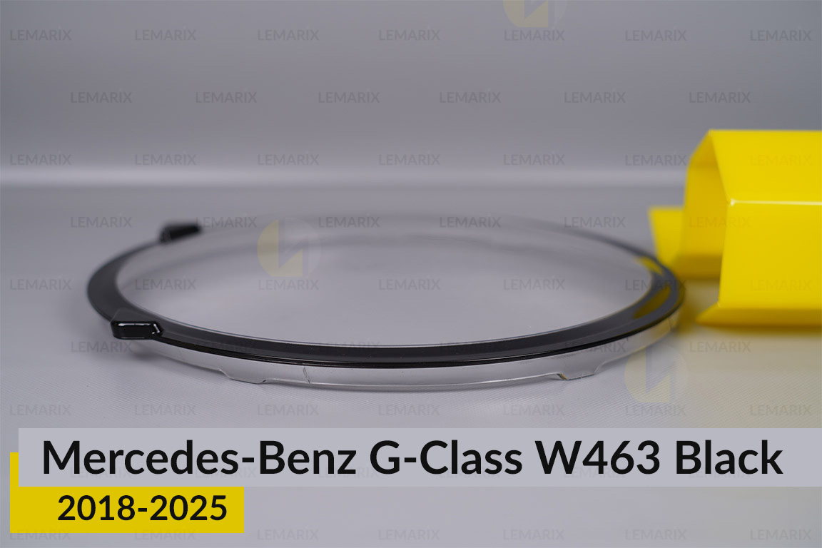 Скло фари Mercedes-Benz G-Class W463 Black (2018-2025) праве