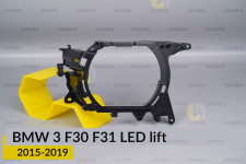 Декоративная маска большая внешняя BMW 3 F30 F31 LED (2015-2019) рест правая