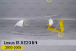 Скло фари Lexus IS XE20 (2003-2005) рест ліве