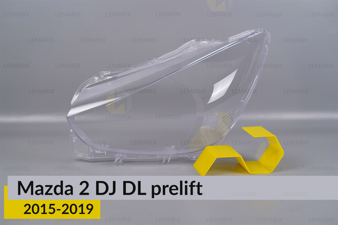 Скло фари Mazda 2 DJ DL (2015-2019) дорест ліве