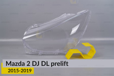 Скло фари Mazda 2 DJ DL (2015-2019) дорест ліве