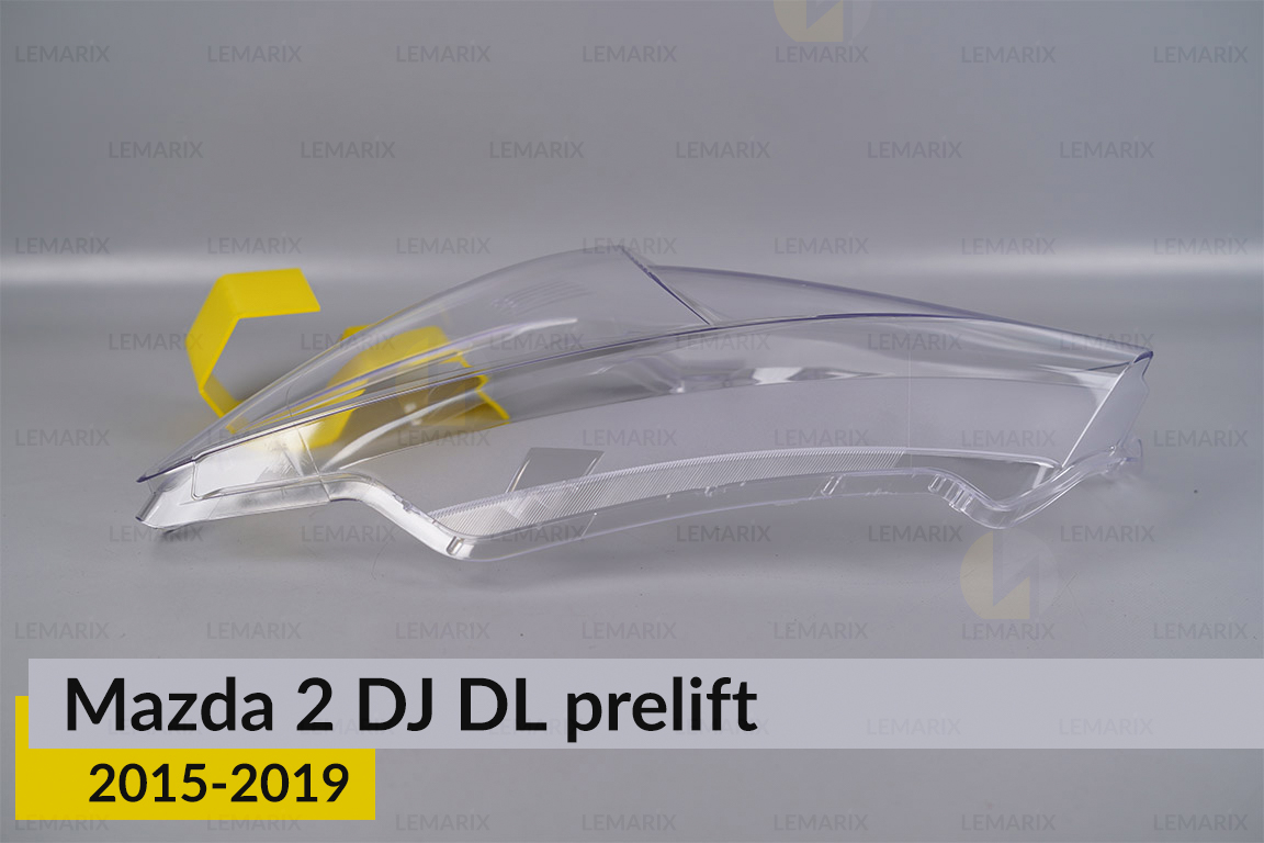 Скло фари Mazda 2 DJ DL (2015-2019) дорест ліве
