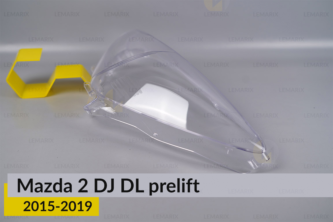 Скло фари Mazda 2 DJ DL (2015-2019) дорест ліве