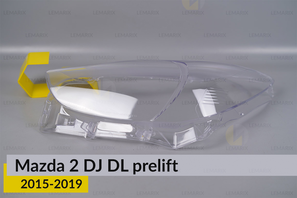 Скло фари Mazda 2 DJ DL (2015-2019) дорест ліве