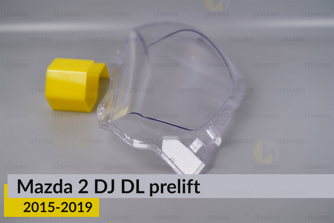 Скло фари Mazda 2 DJ DL (2015-2019) дорест ліве