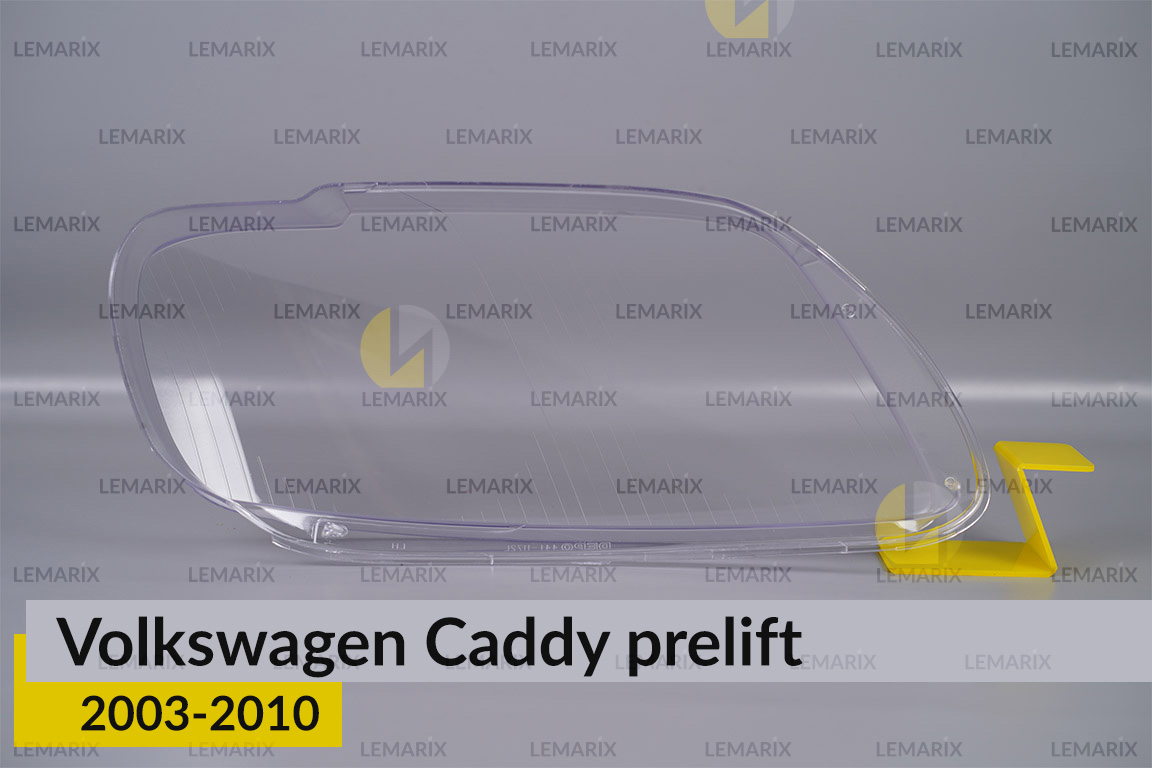 Скло фари VW Volkswagen Caddy (2003-2010) дорест ліве