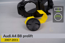 Кришка ковпак заглушка фари Audi A4 B8 (2007-2011) дорест мала ліва/права