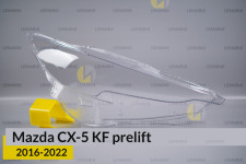 Скло фари Mazda CX-5 KF (2016-2022) дорест праве
