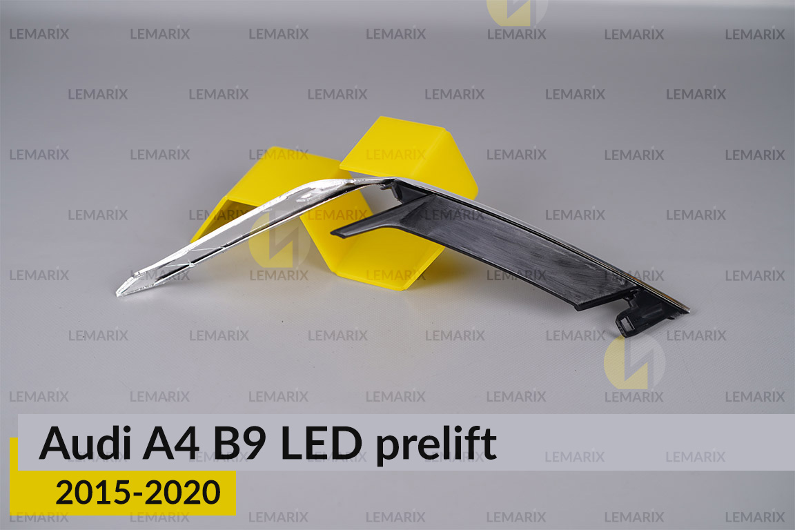 Хромована декоративна маска бокова Audi A4 B9 LED (2015-2020) дорест права