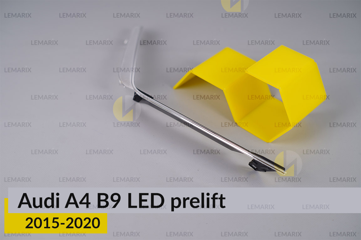 Хромована декоративна маска бокова Audi A4 B9 LED (2015-2020) дорест права