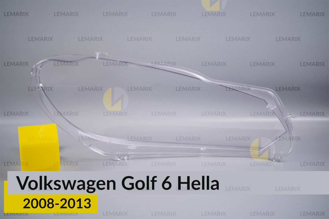 Скло фари VW Volkswagen Golf 6 Hella (2008-2013) ліве