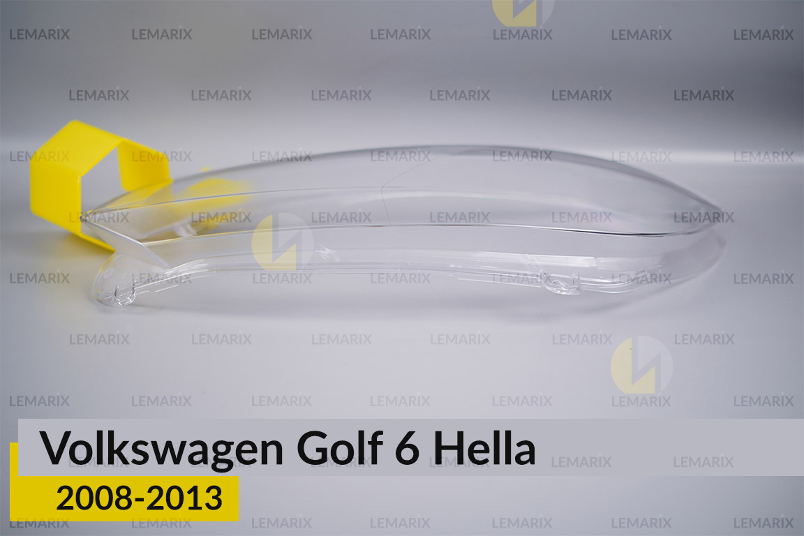 Скло фари VW Volkswagen Golf 6 Hella (2008-2013) ліве