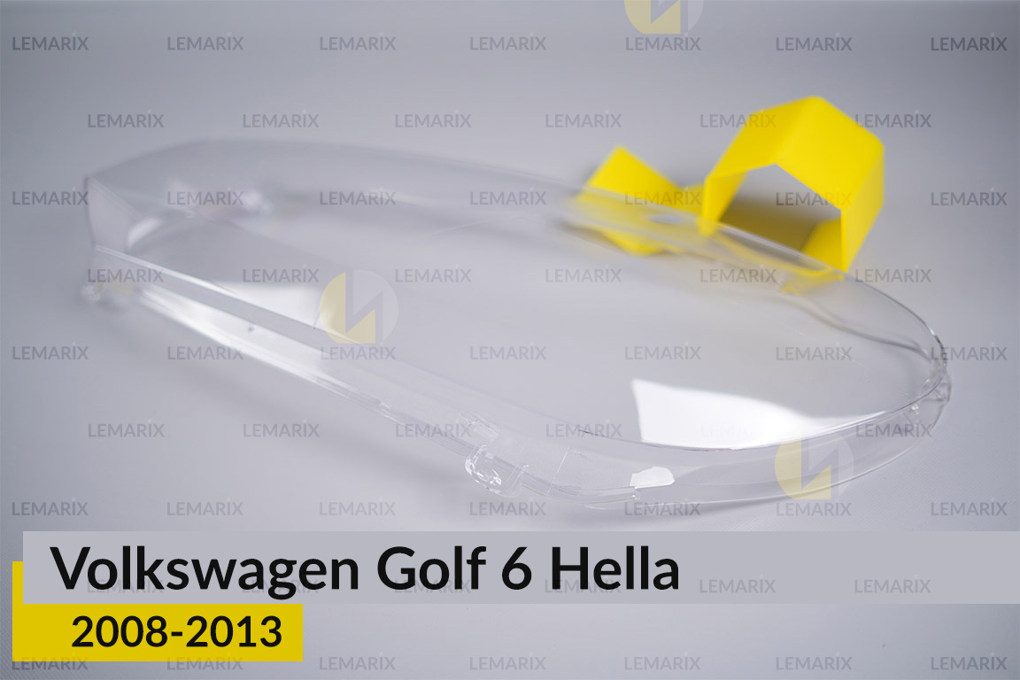 Скло фари VW Volkswagen Golf 6 Hella (2008-2013) ліве