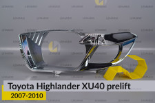 Хромована декоративна маска Toyota Highlander XU40 (2007-2010) дорест ліва