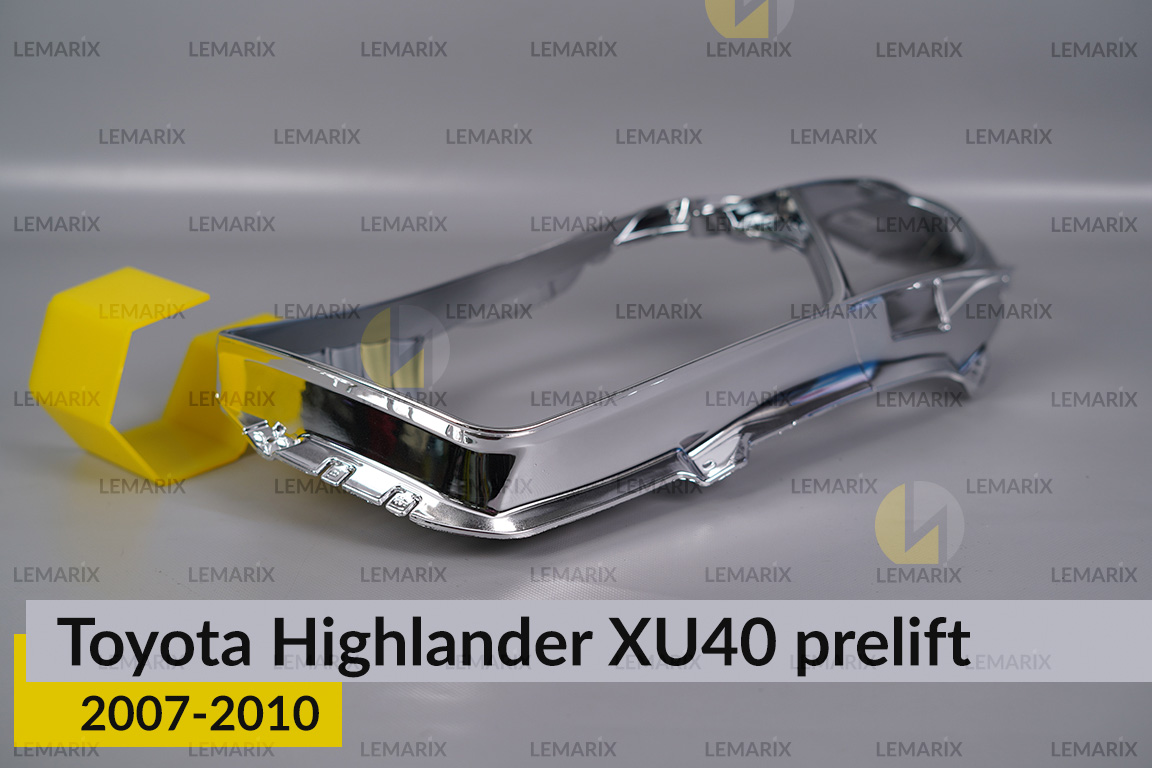 Хромована декоративна маска Toyota Highlander XU40 (2007-2010) дорест ліва