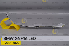 Хромована декоративна маска нижня BMW X6 F16 LED (2014-2020) права