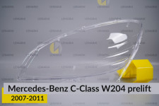 Скло фари Mercedes-Benz C-Class W204 (2007-2011) дорест ліве