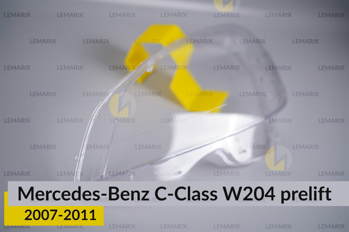 Скло фари Mercedes-Benz C-Class W204 (2007-2011) дорест ліве