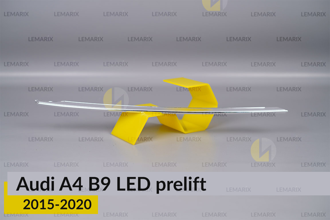 Хромована декоративна маска верхня Audi A4 B9 LED (2015-2020) дорест ліва