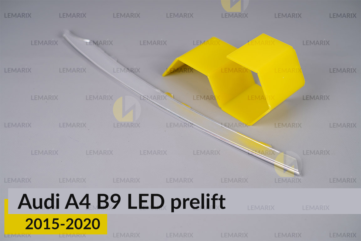 Хромована декоративна маска верхня Audi A4 B9 LED (2015-2020) дорест ліва