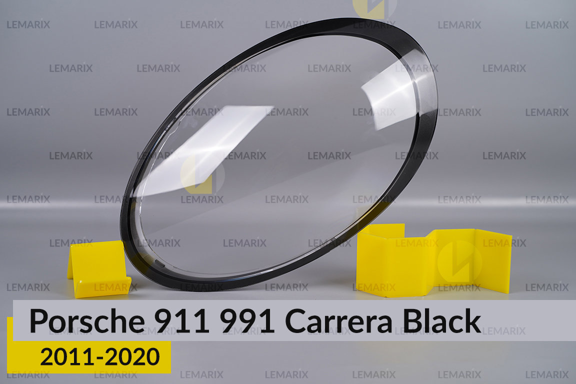 Скло фари Porsche 911 991 Carrera Black (2011-2020) ліве