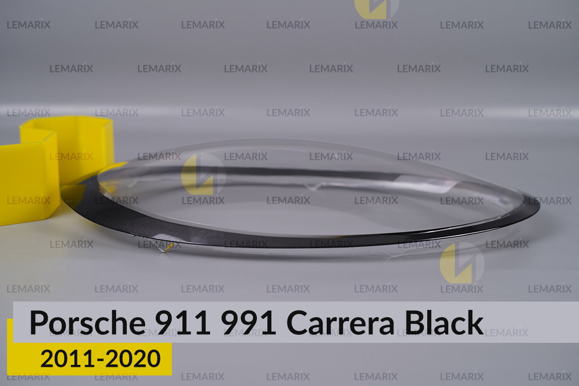 Скло фари Porsche 911 991 Carrera Black (2011-2020) ліве