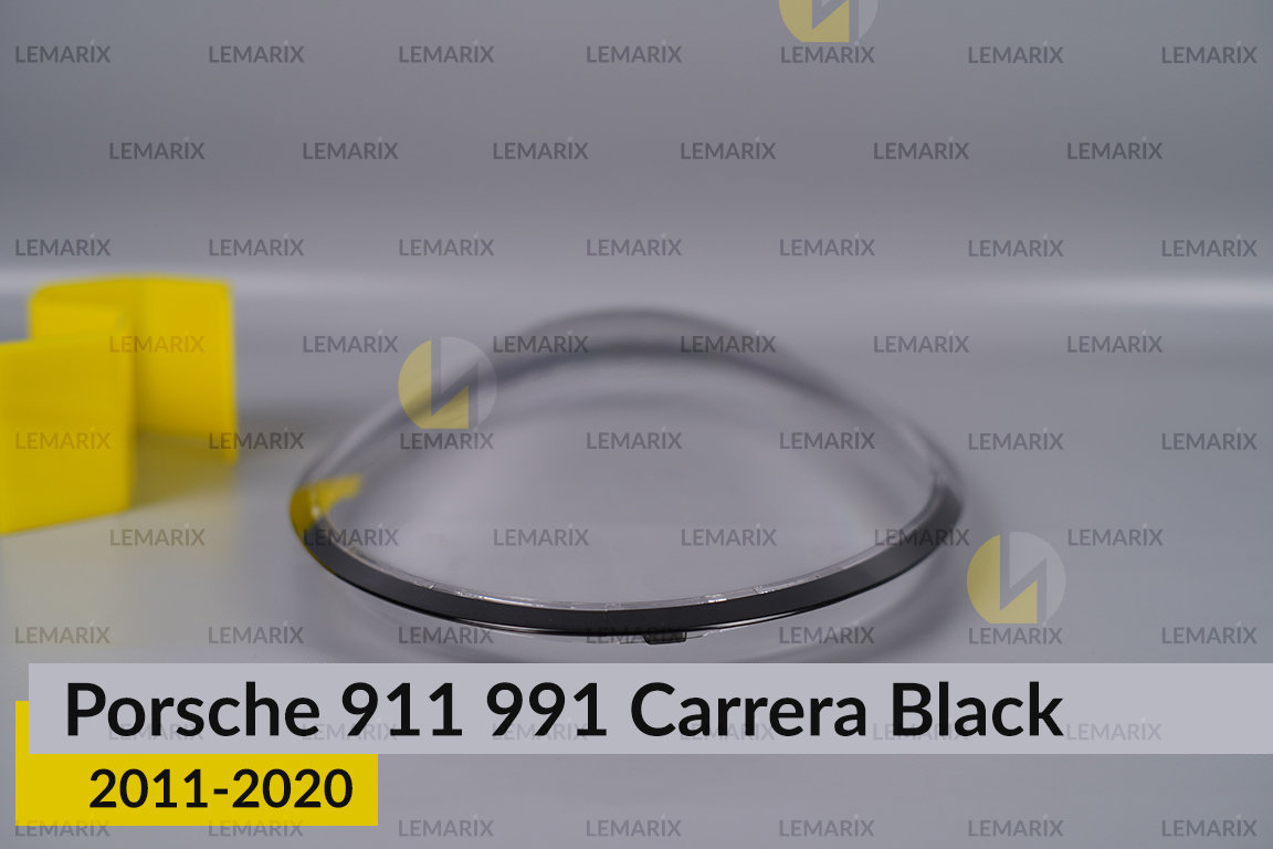 Скло фари Porsche 911 991 Carrera Black (2011-2020) ліве