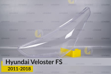 Скло фари Hyundai Veloster FS (2011-2018) ліве
