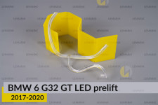 Кольцо световод фары BMW 6 G32 GT LED (2017-2020) дорест большое внешнее Icon Light правое