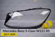 Скло фари Mercedes-Benz S-Class W222 (2017-2020) рест ліве