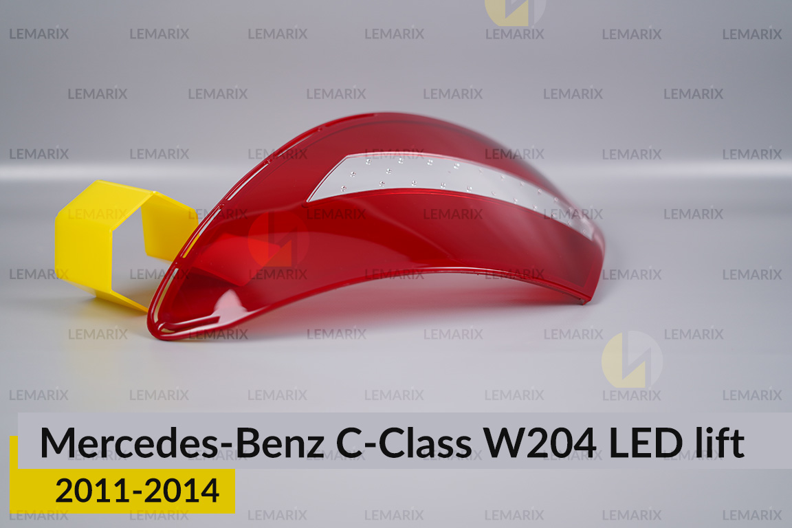 Скло заднього ліхтаря Mercedes-Benz C-Class W204 LED (2011-2014) рест праве