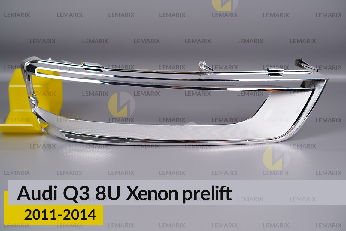 Хромована декоративна маска Audi Q3 8U Xenon (2011-2014) дорест права