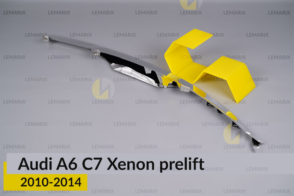 Хромована маска верхня Audi A6 C7 Xenon (2010-2014) дорест права