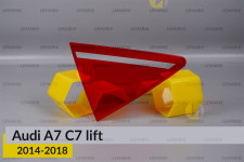 Скло заднього ліхтаря внутрішнє в кришці багажника Audi A7 C7 (2014-2018) рест ліве