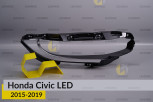 Декоративна маска Honda Civic LED (2015-2019) права