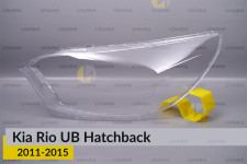 Стекло фары KIA Rio UB Hatchback (2011-2015) левое