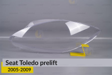 Скло фари Seat Toledo (2005-2009) дорест ліве