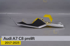 Хромована декоративна маска верхня Audi A7 C8 (2017-2025) дорест права