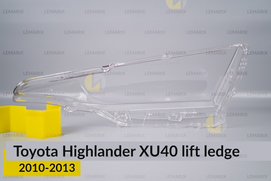Скло фари Toyota Highlander XU40 (2010-2013) виступ рест ліве