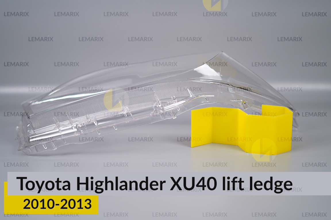 Скло фари Toyota Highlander XU40 (2010-2013) виступ рест ліве