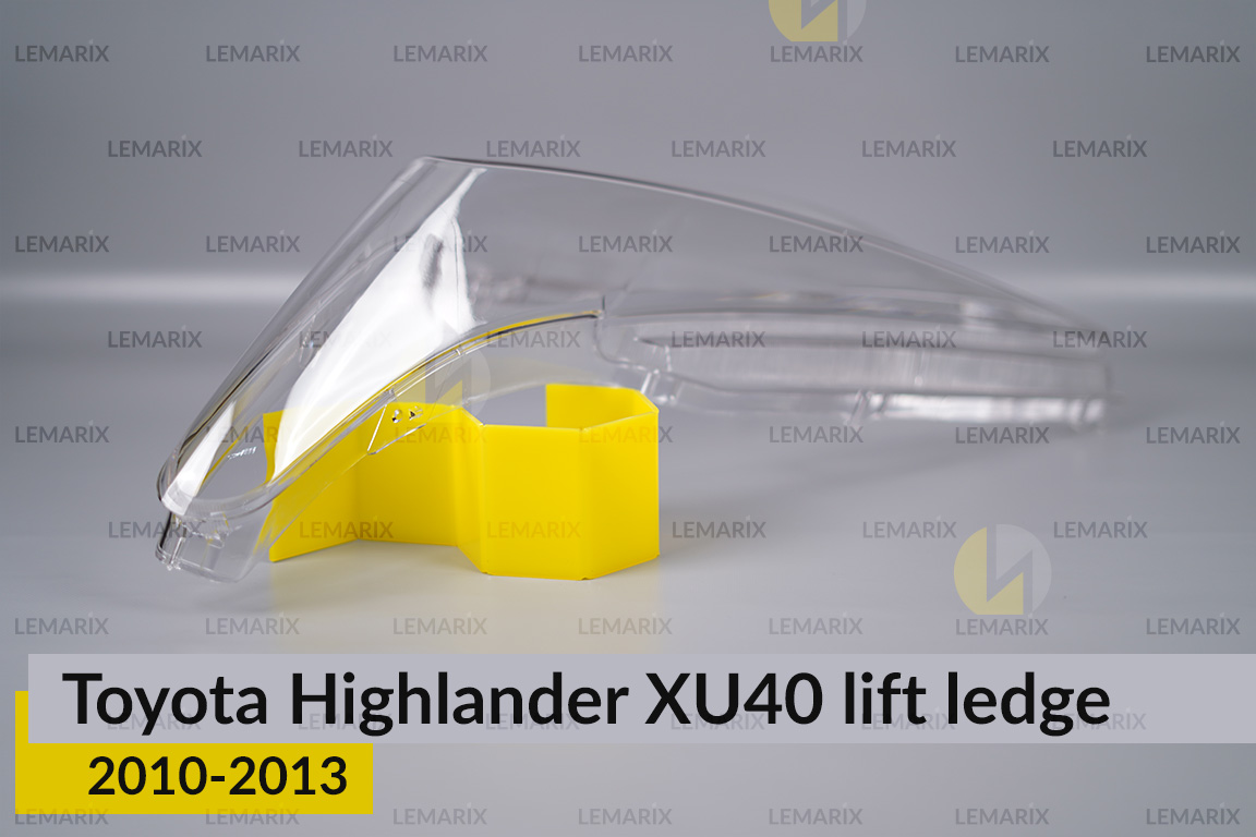 Скло фари Toyota Highlander XU40 (2010-2013) виступ рест ліве