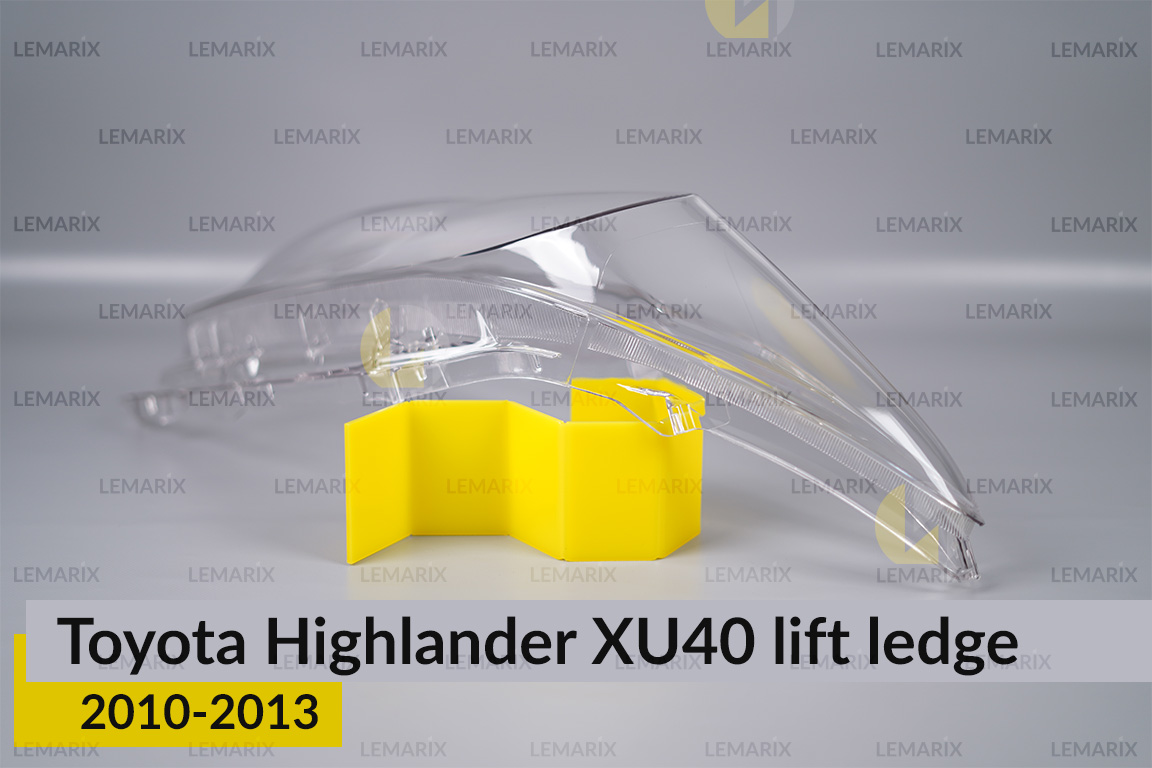Скло фари Toyota Highlander XU40 (2010-2013) виступ рест ліве