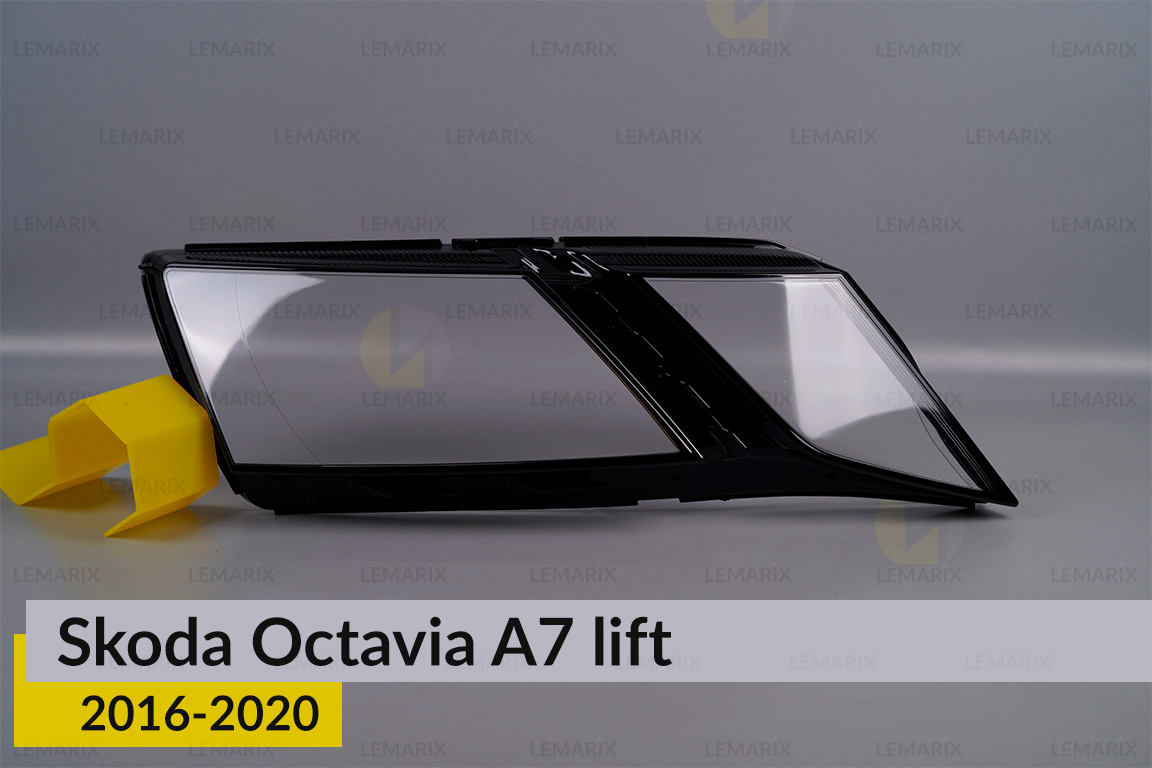 Скло фари Skoda Octavia A7 (2016-2020) полоска рест праве