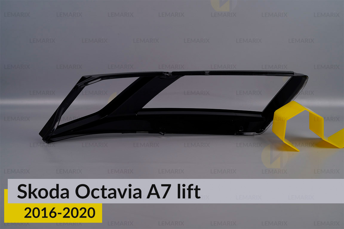 Скло фари Skoda Octavia A7 (2016-2020) полоска рест праве